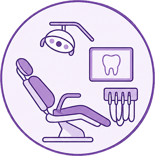 Ilustração de clínica odontológica